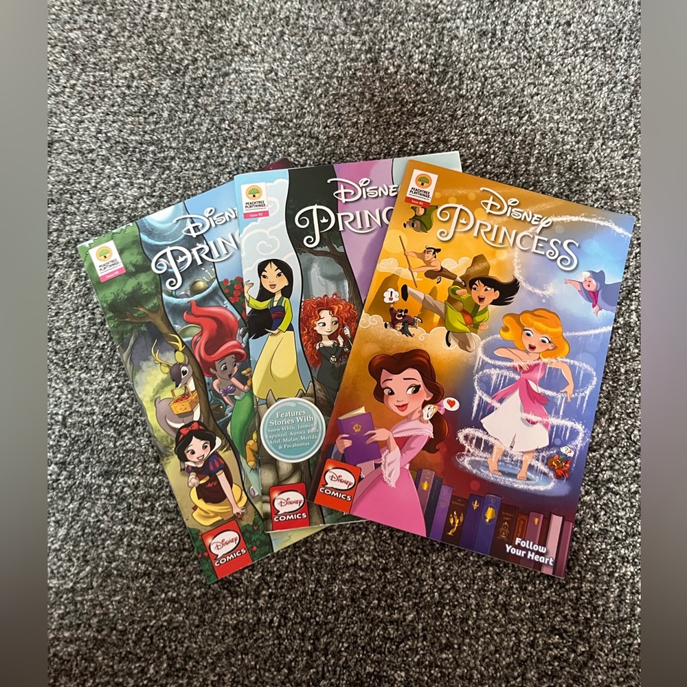 All 3 Disney princess comic books
